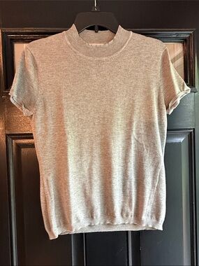 Philosophy light grey Short-Sleeve Knit sweater